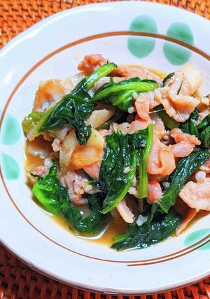 豚肉とほうれん草のニンニク醤油炒め-レシピのメイン写真
