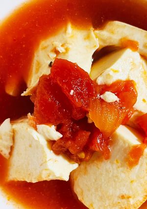 豆腐とトマト缶の酸っぱいスープ-レシピのメイン写真