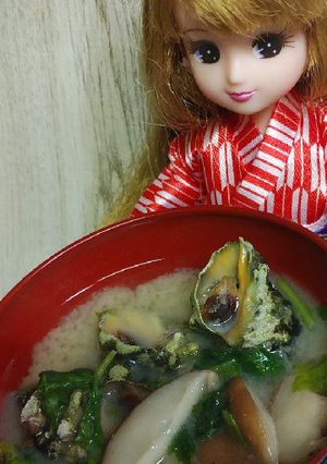 リカちゃん♡にし貝のお味噌汁(白)-レシピのメイン写真