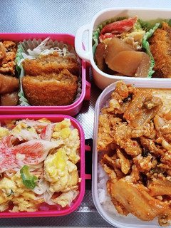 旦那、娘弁当(7/5息子は学食)-レシピのメイン写真