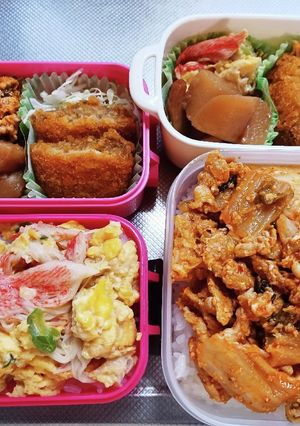 旦那、娘弁当(7/5息子は学食)-レシピのメイン写真