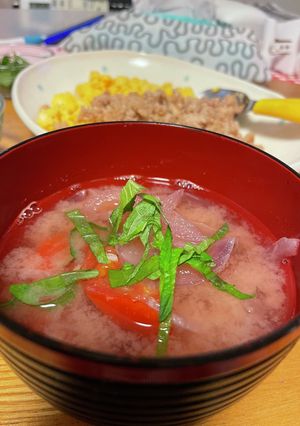 赤い味噌汁-レシピのメイン写真