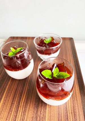 ミルク＆コーヒーゼリー　二層で楽しむ-レシピのメイン写真