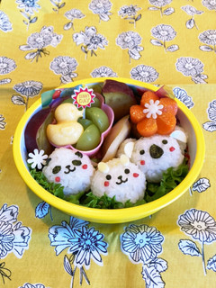 幼稚園年少 パンダうさぎコアラお弁当-レシピのメイン写真