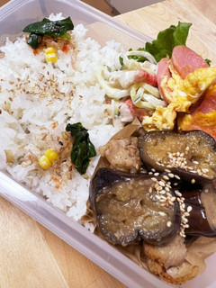 かっぱ?☆豚バラとナスの南蛮漬け弁当-レシピのメイン写真