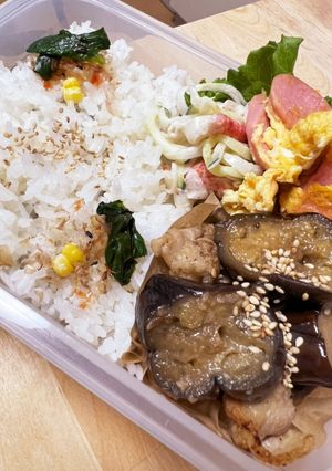 かっぱ？☆豚バラとナスの南蛮漬け弁当-レシピのメイン写真