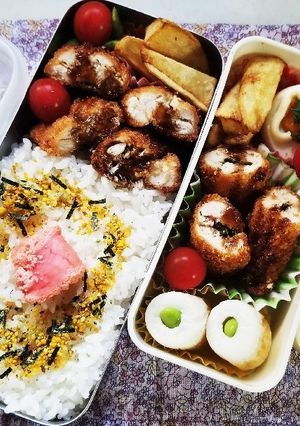 ササミ梅紫蘇フライ弁当(7.5)-レシピのメイン写真