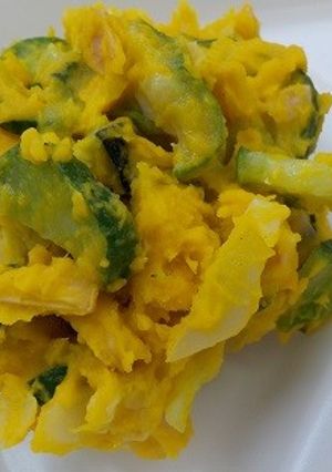 南房総市給食◆かぼちゃアーモンドサラダ-レシピのメイン写真
