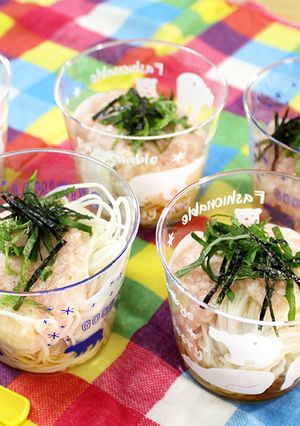 飽きずに食べれる♪山芋明太カップそうめん-レシピのメイン写真