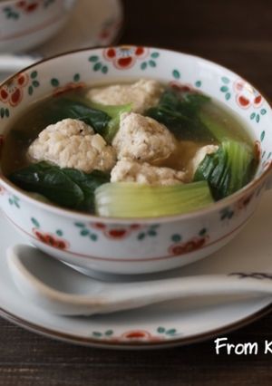 青梗菜と肉団子の中華スープ-レシピのメイン写真
