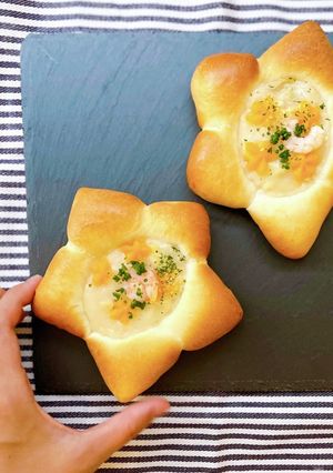 型がなくてもOK☆お星さまグラタンパン☆-レシピのメイン写真