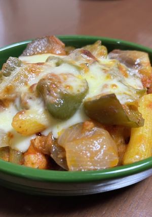 なすピーマンえびのトマトソースグラタン-レシピのメイン写真