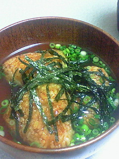 冷凍焼きおにぎりでお茶漬け♪-レシピのメイン写真