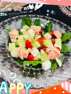 ツナ&胡瓜&長芋のおしゃれなサラダ仕立て-レシピのメイン写真