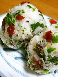 ヘルシー~じゃこと大根葉のおにぎり-レシピのメイン写真