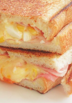 ハム×卵マヨ×チーズコーンのホットサンド-レシピのメイン写真