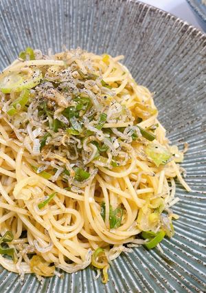 ちりめんじゃこと長ネギの和風パスタ-レシピのメイン写真