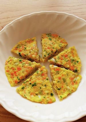 手づかみ離乳食♪栄養たっぷりオムレツ〜♪-レシピのメイン写真