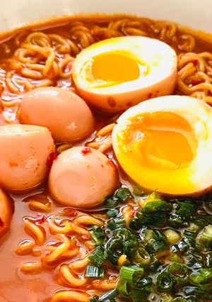 【衝撃玉子】辛ラーメン-レシピのメイン写真