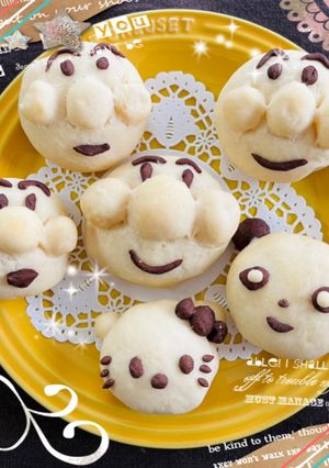 レンジ発酵!お豆腐生地deアンパンマン♪-レシピのメイン写真