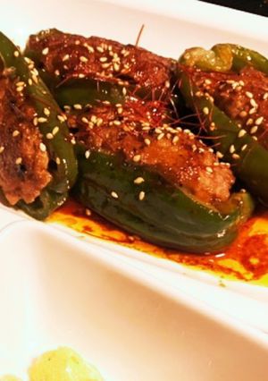 肉汁がじゅわ〜！韓国風ピーマンの肉詰め-レシピのメイン写真