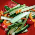 簡単☆夏野菜の梅昆布茶サラダ♪