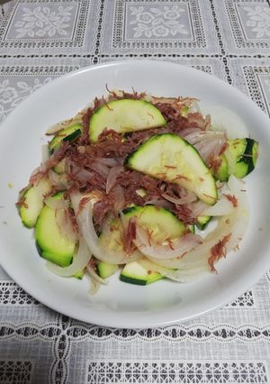 ズッキーニのコンビーフ炒め-レシピのメイン写真