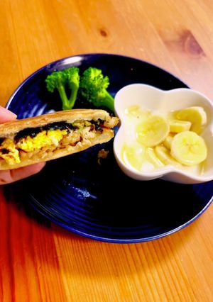 3色そぼろ丼の余りで3色ホットサンド-レシピのメイン写真