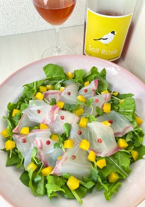 白身魚のほろにがカルパッチョサラダ-レシピのメイン写真