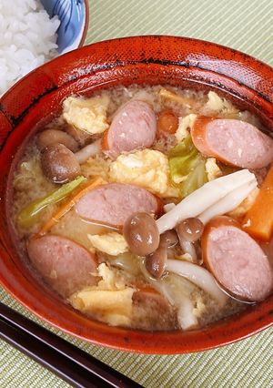 ポキポキ具沢山うちな~みそ汁-レシピのメイン写真