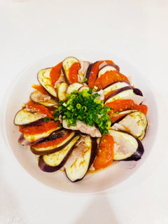 ナスとトマトの豚バラ重ね蒸し-レシピのメイン写真