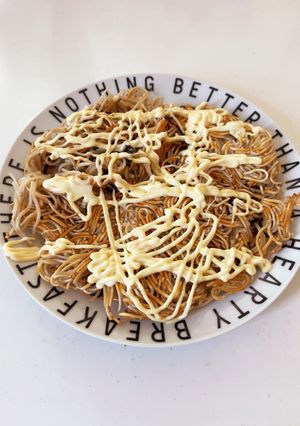 残ったそうめん温麺の激うま焼き-レシピのメイン写真
