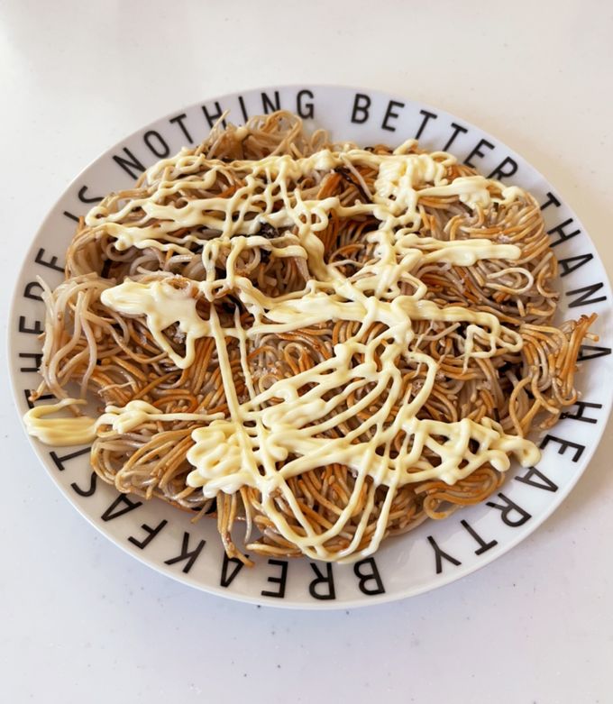 残ったそうめん温麺の激うま焼き-レシピのメイン写真