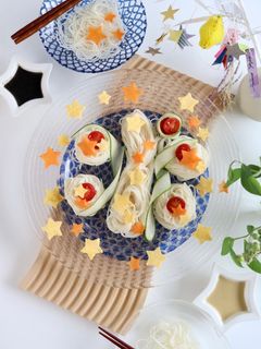 七夕そうめん★☆~2色のごまダレで~-レシピのメイン写真