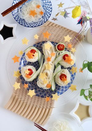 七夕そうめん★☆～2色のごまダレで～-レシピのメイン写真