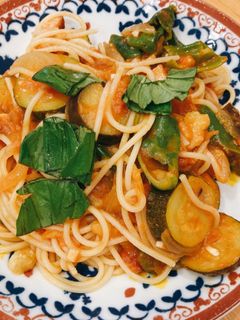 夏野菜たっぷりパスタ-レシピのメイン写真