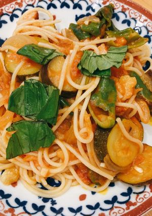 夏野菜たっぷりパスタ-レシピのメイン写真