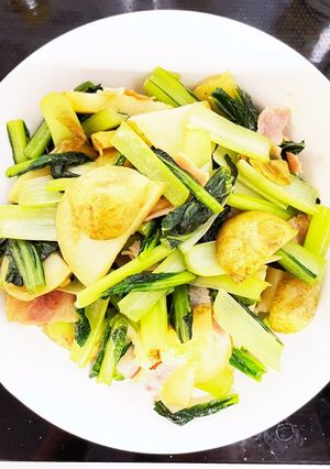ジャガイモと小松菜のバター醤油炒め-レシピのメイン写真