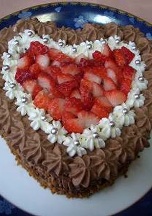 バレンタイン☆ハート型チョコレートケーキ-レシピのメイン写真