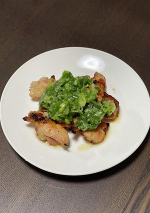 ねぎ塩ダレで☆鶏肩肉のグリル焼き♪-レシピのメイン写真