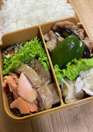中1女子弁当アスメシ44茄子豚オイスター-レシピのメイン写真