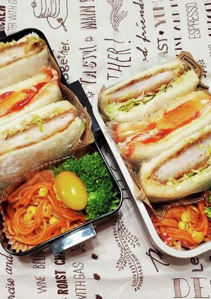 男子高校生ホットサンド弁当-レシピのメイン写真
