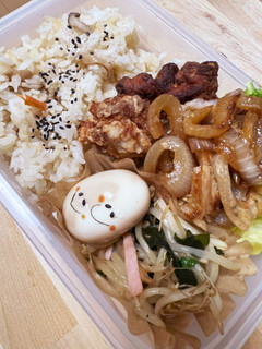 豚ロース肉の生姜焼き☆きのこ味ご飯弁当-レシピのメイン写真