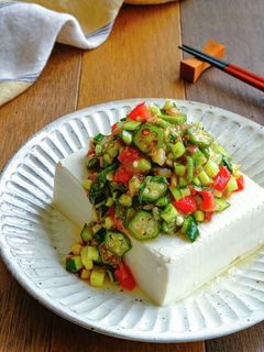 夏野菜旨ダレの冷ややっこ-レシピのメイン写真