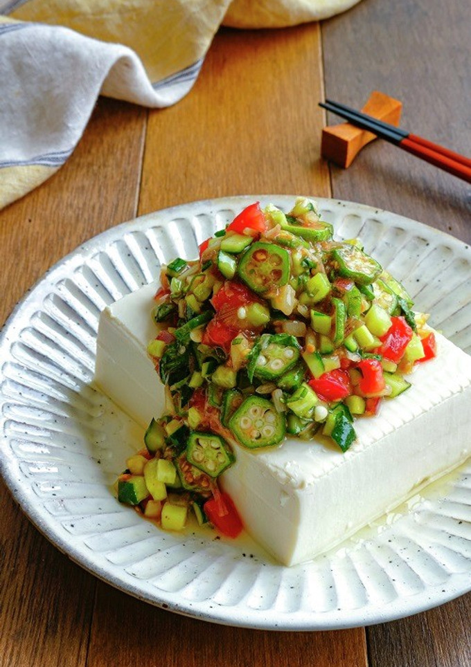 夏野菜旨ダレの冷ややっこ-レシピのメイン写真