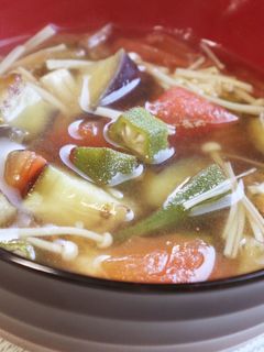 夏野菜の具沢山のお汁-レシピのメイン写真
