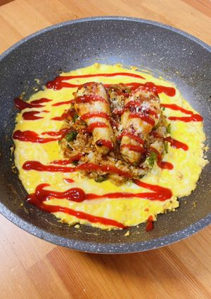 ワンパンで包まない？ふわとろオムライス-レシピのメイン写真