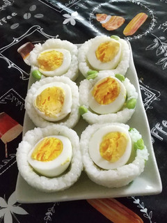 ごはんカップ(ゆで卵と枝豆)-レシピのメイン写真