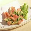 魚肉ソーセージと水菜の天ぷら