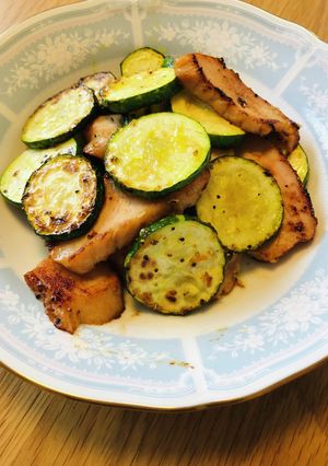 超簡単ズッキーニと鶏むね肉のスタミナ炒め-レシピのメイン写真
